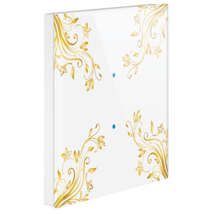 2  KenarDesenli Beyaz Renk