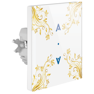 2  KenarDesenli Beyaz Renk