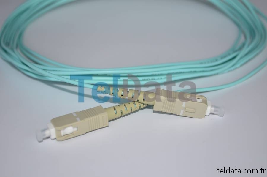SC SC Fiber Patch Cord, MultiMode, Duplex, OM3 02