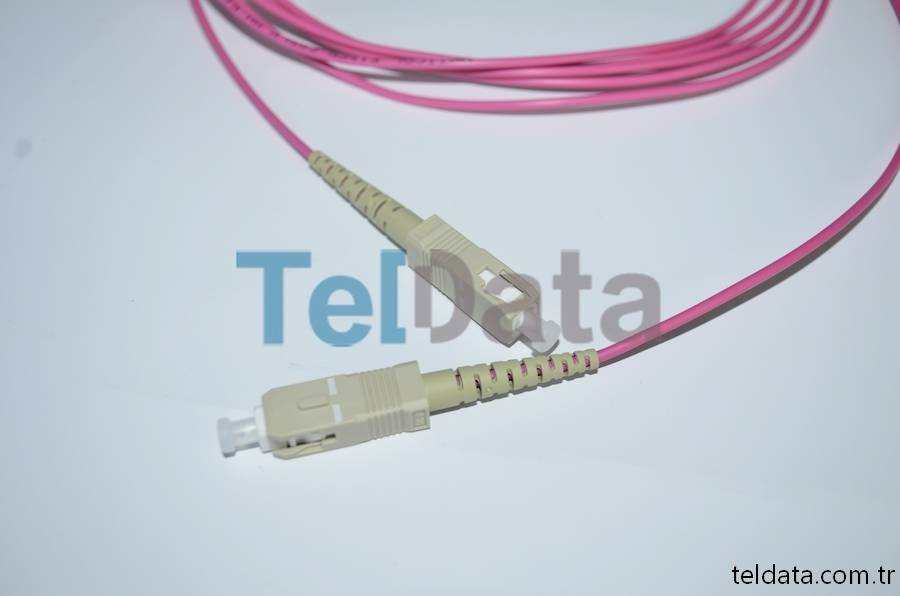 SC SC Fiber Patch Cord, MultiMode, Duplex, OM4 01