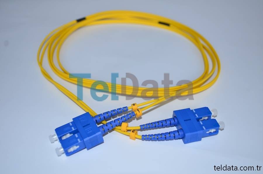 SC SC Fiber Patch Cord, Single Mode, Duplex, UPC 02