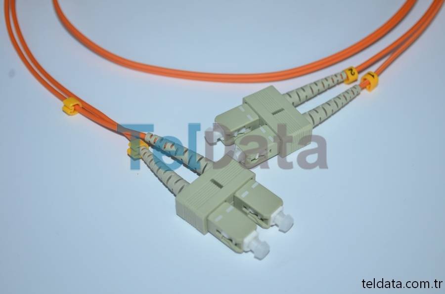 SC SC Fiber Patch Cord, MultiMode, Duplex, OM2 01